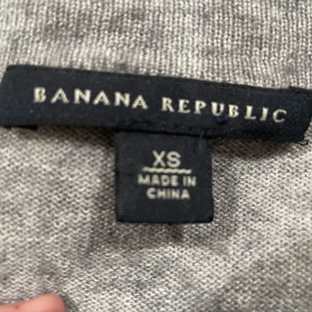 Banana republic cardigan wool blend sweater grey XS - Picture 4 of 5